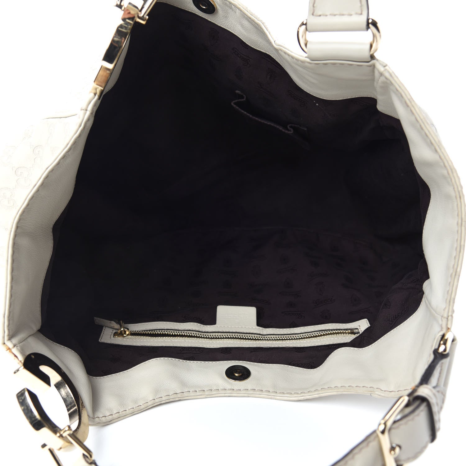 Gucci Guccissima Charlotte Tote Off White 5 of 12
