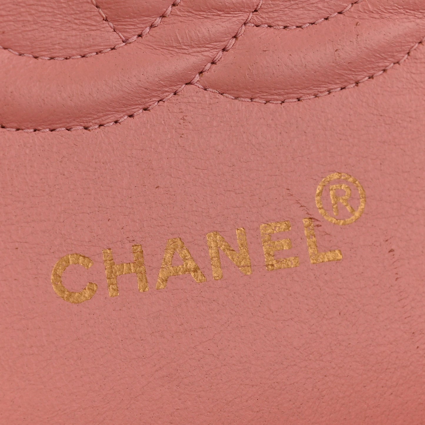 Lambskin Quilted Medium Double Flap Light Pink