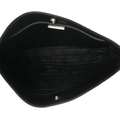 Prada Spazzolato Cleo Shoulder Bag Black 5 of 9
