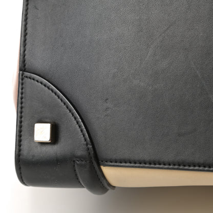 Celine Satin Calfskin Suede Mini Tri-Color Luggage Seashell 12 of 19