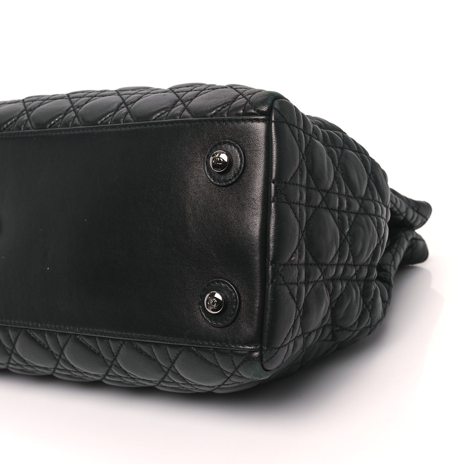 Christian Dior Lambskin Cannage Chri Chri Tote Black 10 of 13