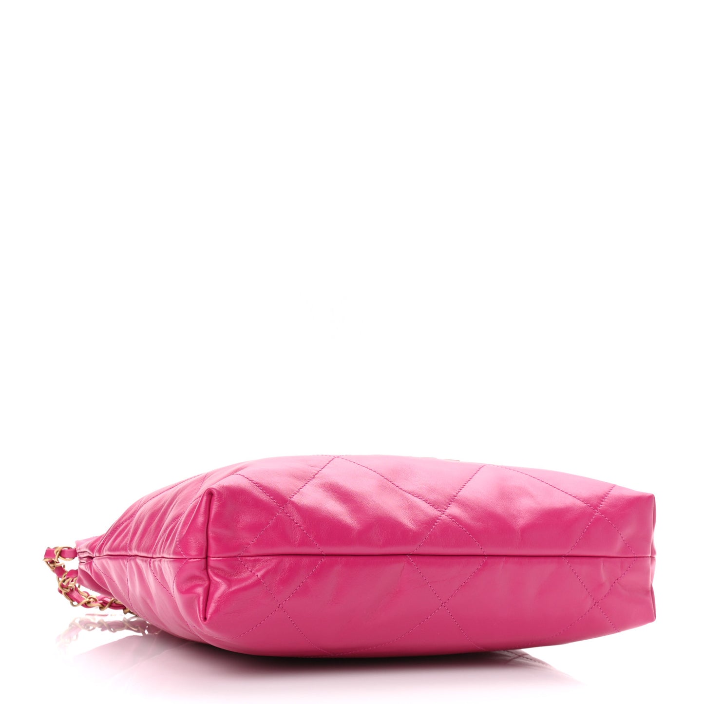 Shiny Calfskin Quilted Small Chanel 22 Fuchsia