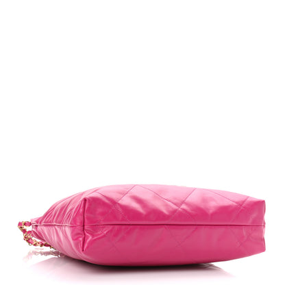 Chanel Shiny Calfskin Quilted Small Chanel 22 Fuchsia 6 of 12