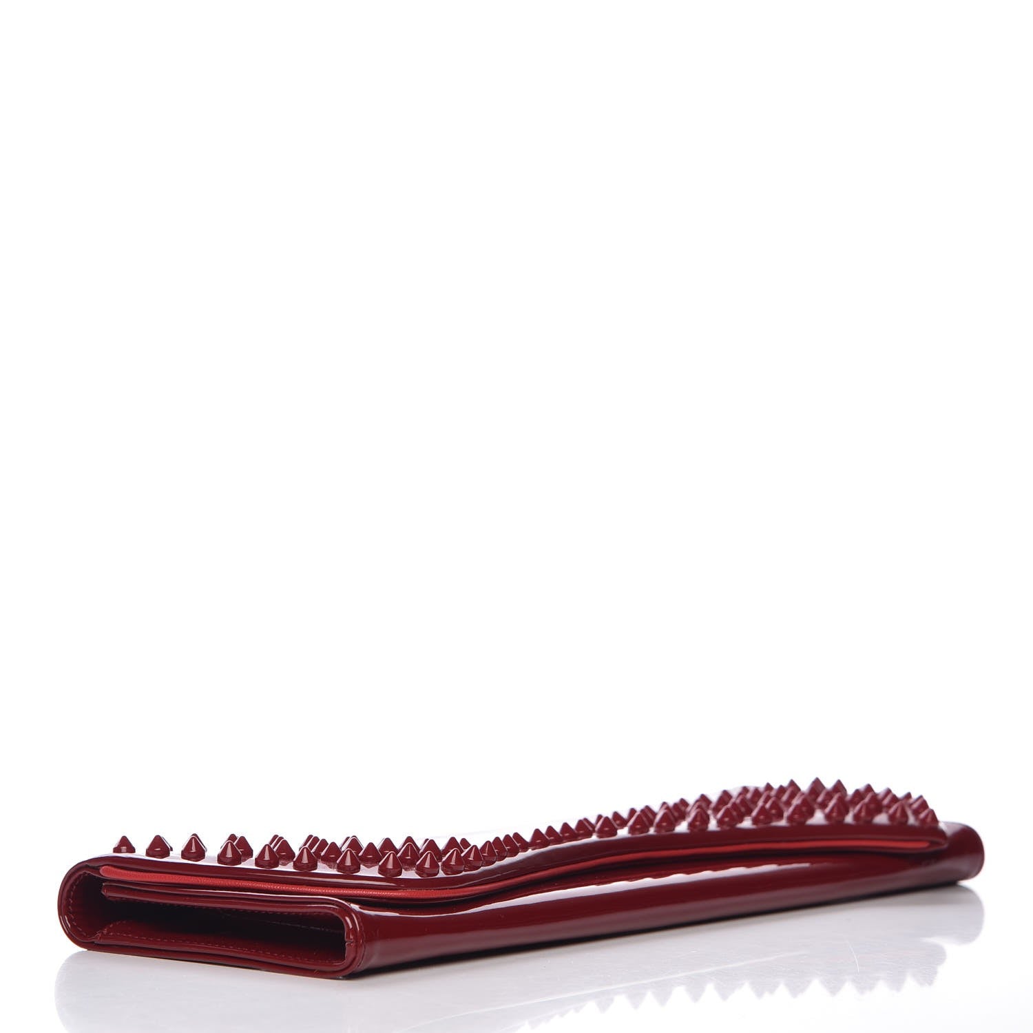 Christian Louboutin Patent Spikes Pigalle Clutch Rouge Imperial 4 of 6