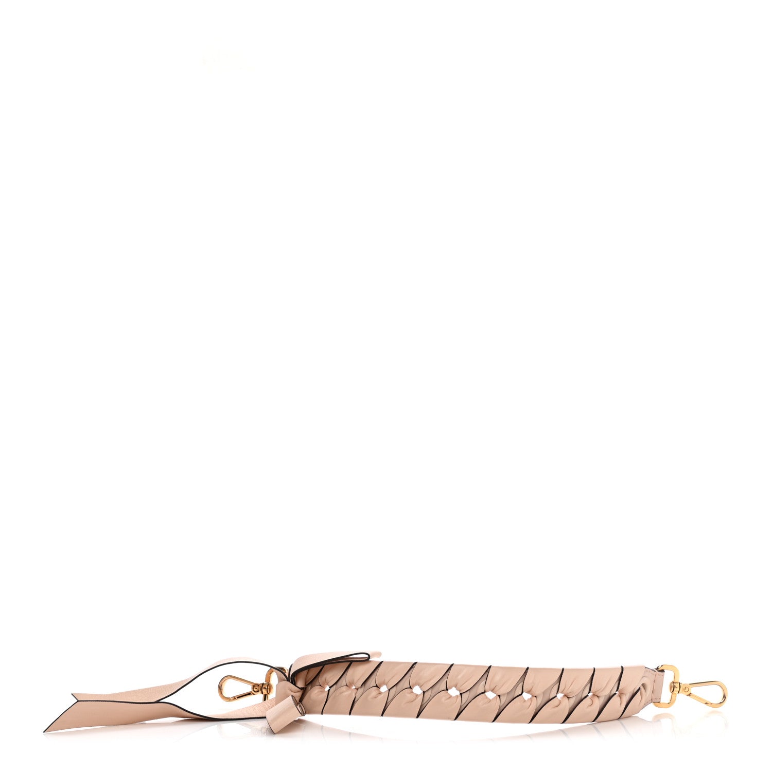 Fendi Vitello Liberty Shiny Nappa Lace Up Bow Mini Strap You Plaster 1 of 5