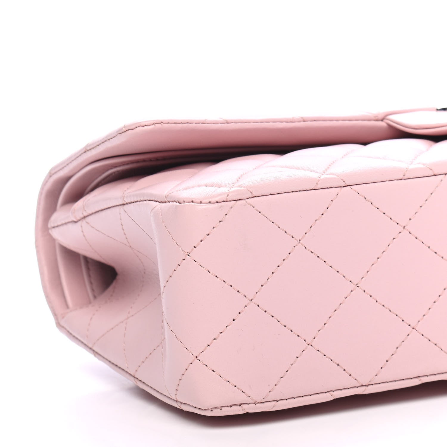 Chanel Lambskin Quilted Medium Double Flap Light Pink 8 of 9
