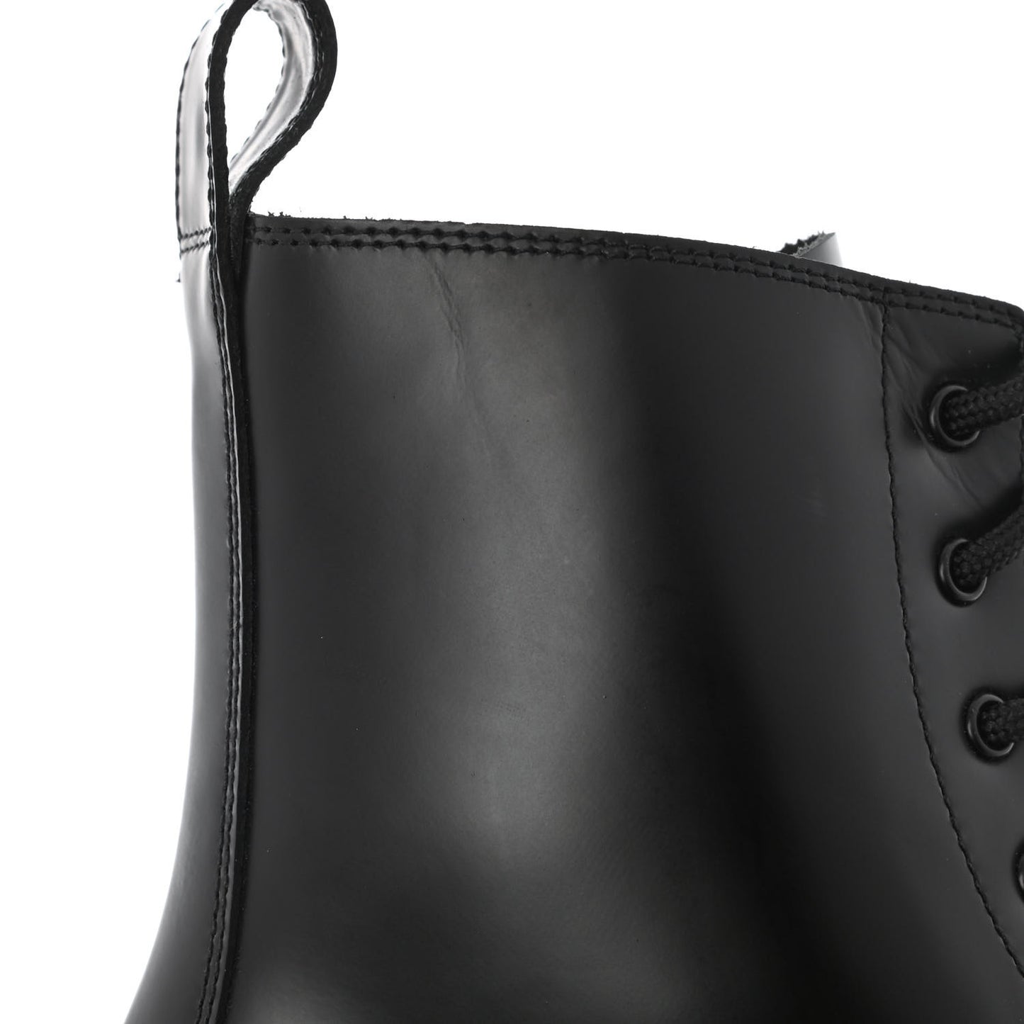 Calfskin Womens Strike 20mm Lace Up Boots 38 Black