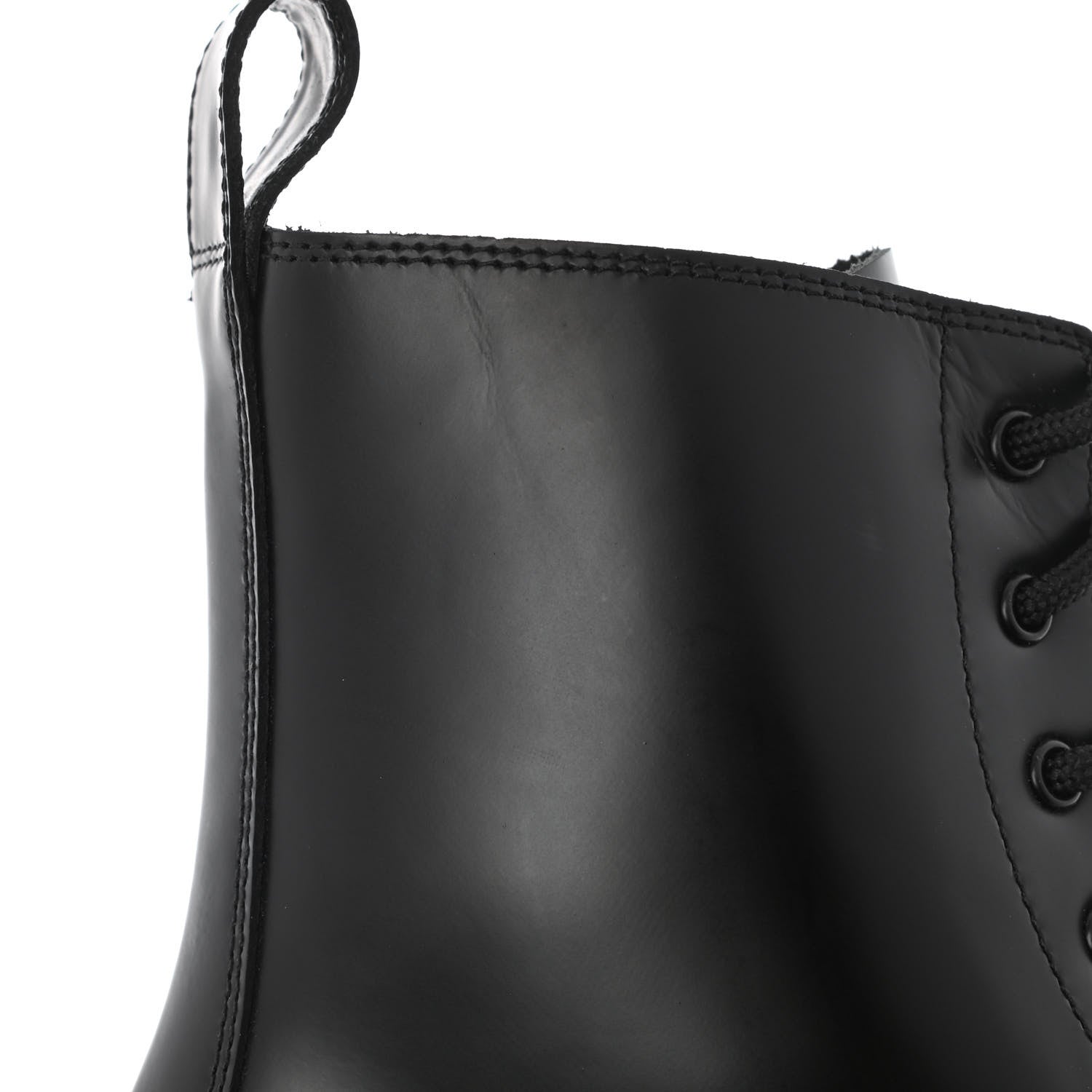 Balenciaga Calfskin Womens Strike 20mm Lace Up Boots 38 Black 10 of 12