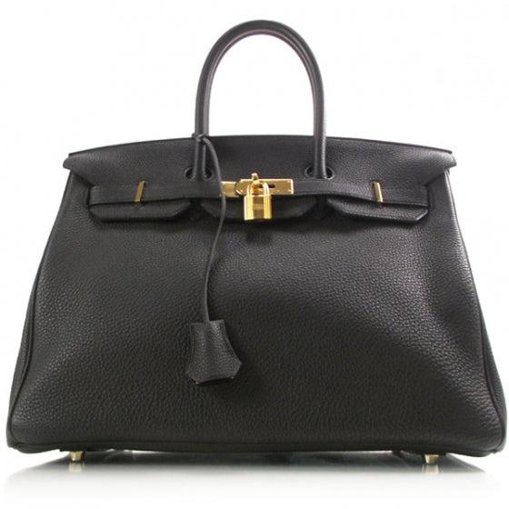 Taurillon Clemence Birkin 35 Noir