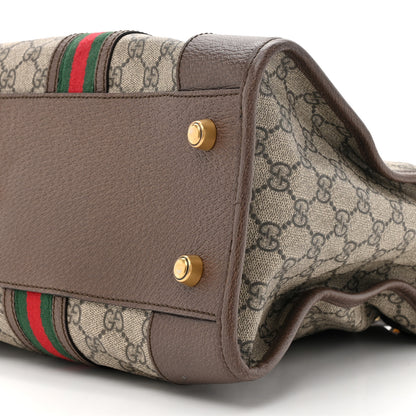 Gucci Soft GG Supreme Monogram Web Medium Duffle Bag Beige New Acero Crop 9 of 11