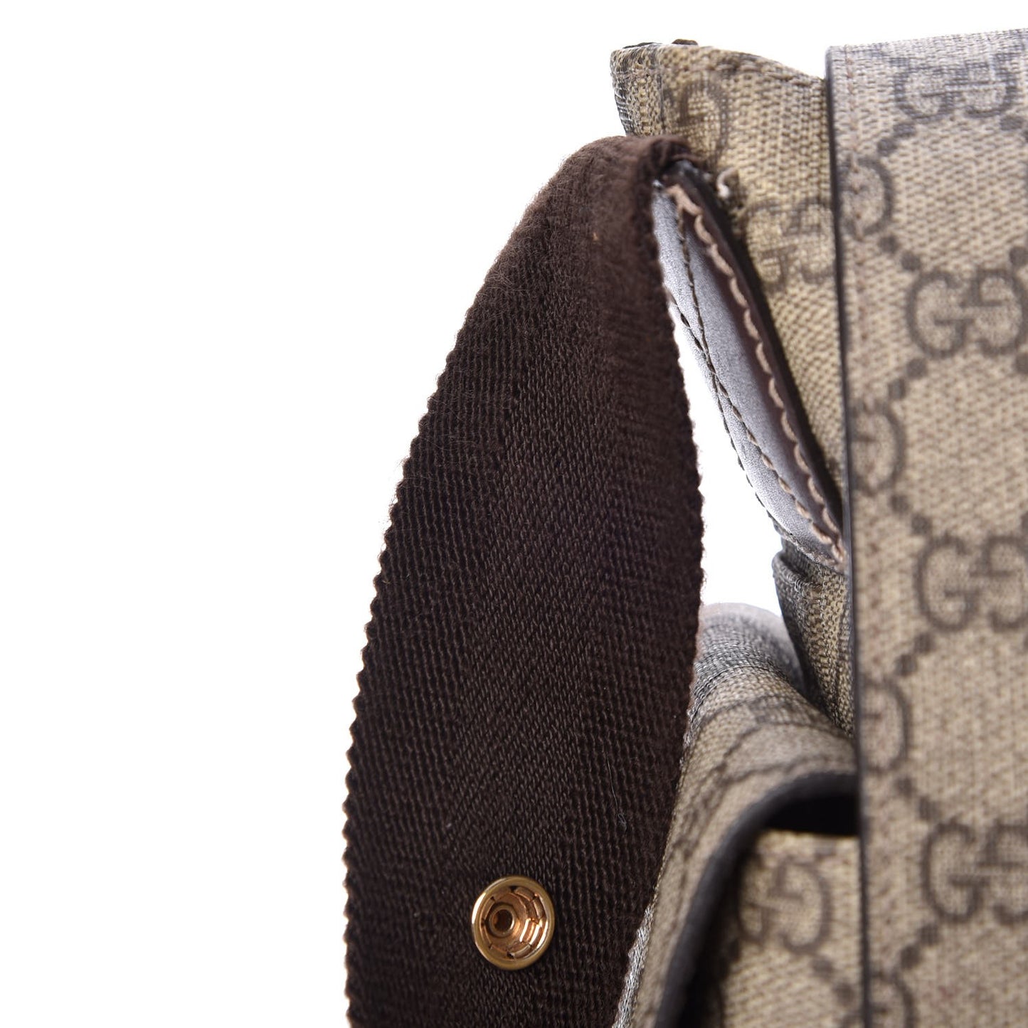 GG Plus Monogram Messenger Diaper Bag Dark Brown