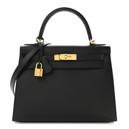 Hermes Epsom Kelly Sellier 28 Black 1 of 11