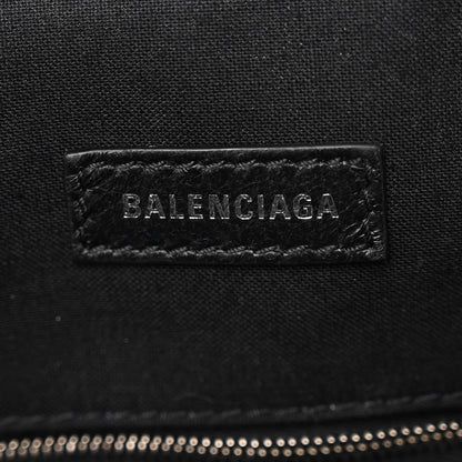 Balenciaga Calfskin Logo Python Effect Cloud Clutch XS Orange Black 6 of 9