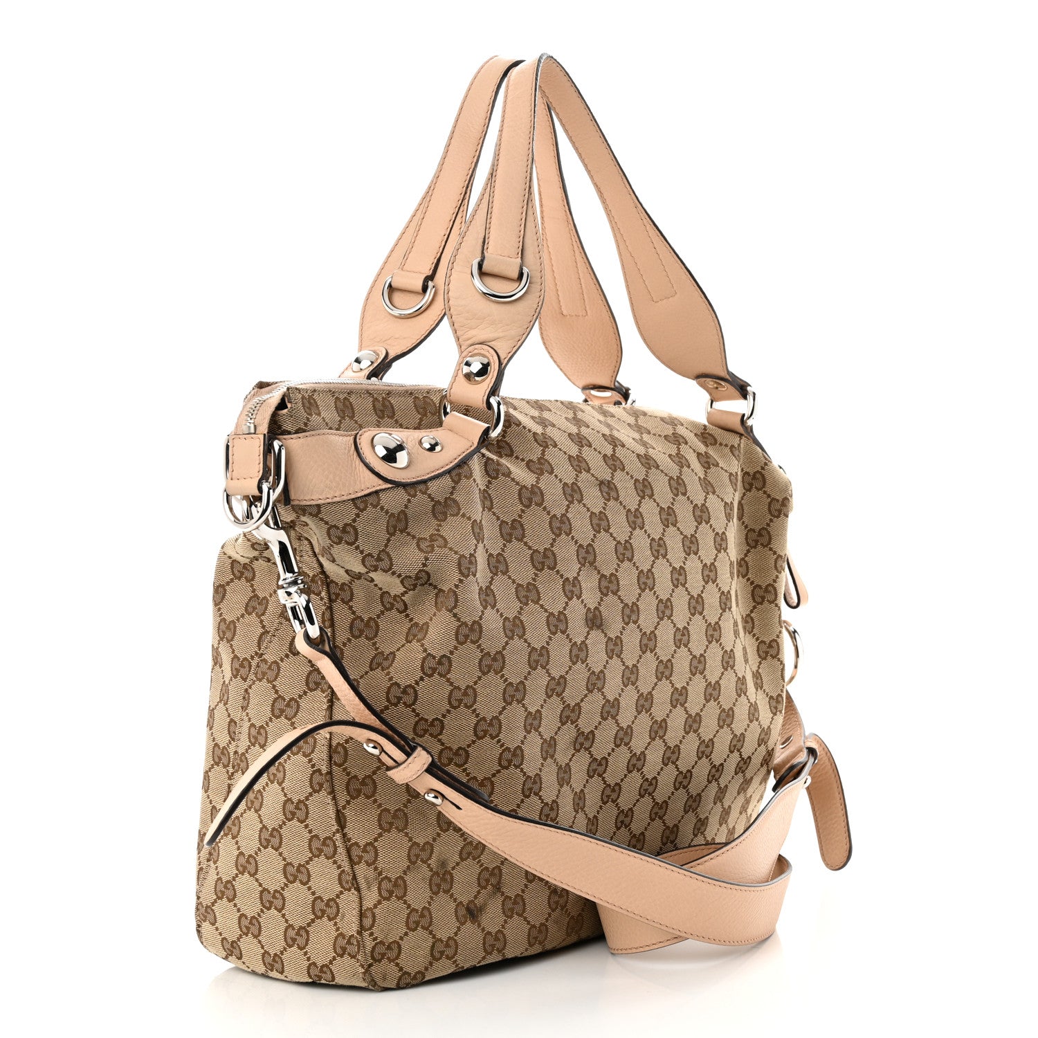 Gucci Monogram Large Icon Bit Hobo Tan 3 of 18