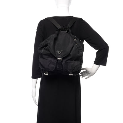 Prada Nylon Vela Medium Backpack Black 2 of 12