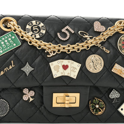 Chanel Aged Calfskin Quilted Casino 2.55 Reissue Mini Flap  Black 8 of 10