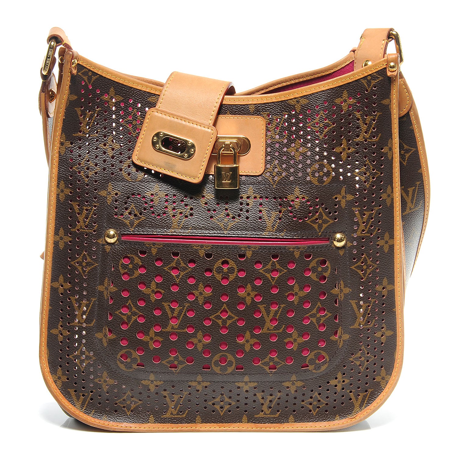Louis Vuitton Monogram Perforated Musette Fuchsia 1 of 9
