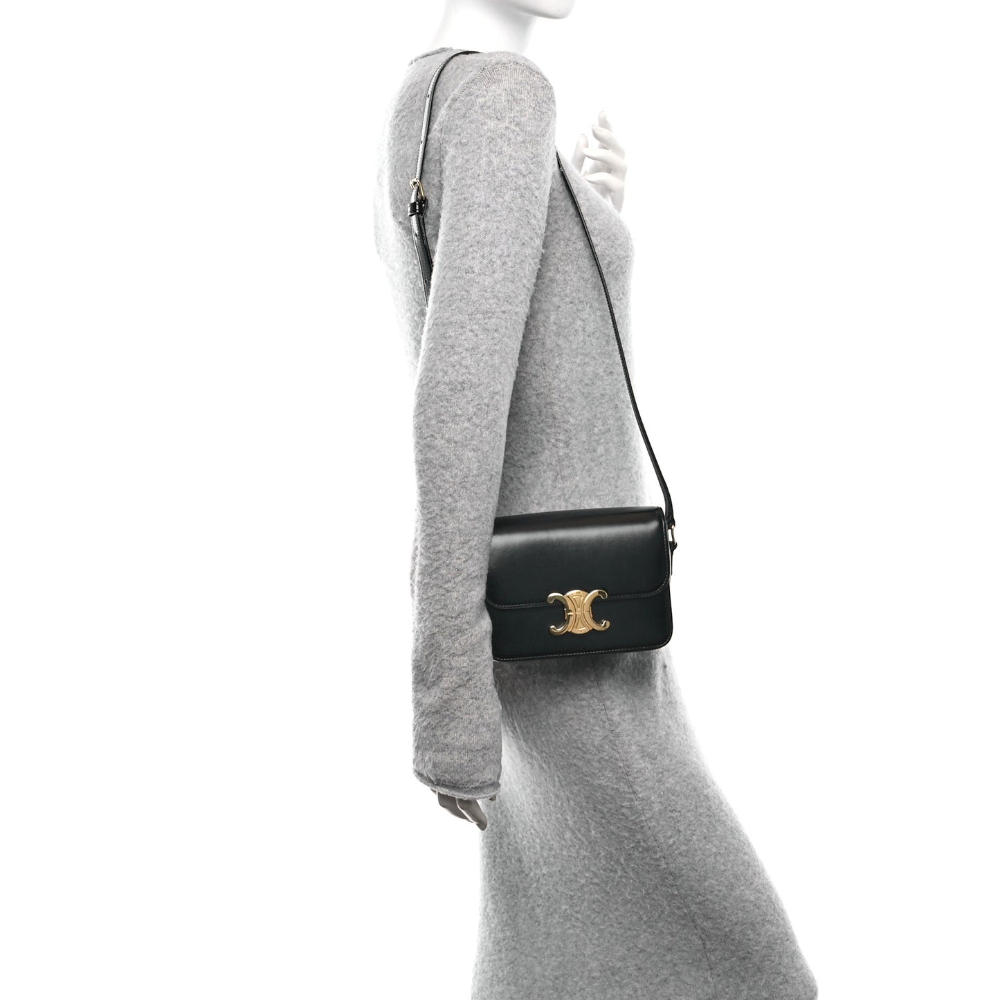 Shiny Calfskin Teen Triomphe Black