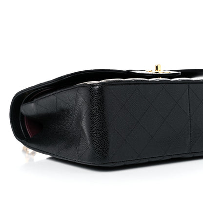 Chanel Caviar Quilted Jumbo Double Flap Black 8 of 9