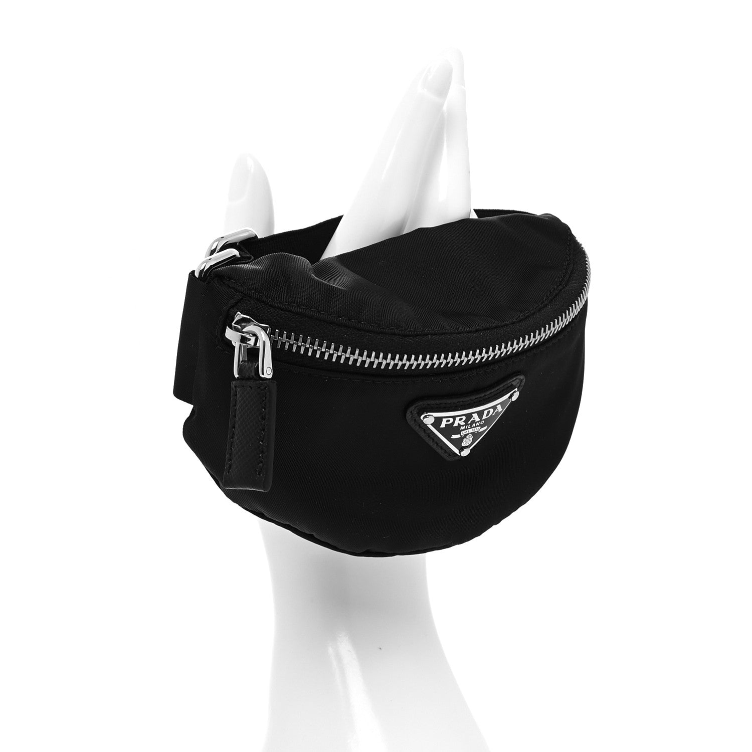 Prada Tessuto Nylon Wrist Pouch Black 2 of 5