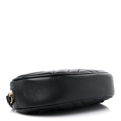 Gucci Calfskin Matelasse GG Marmont Belt Bag 85 34 Black 4 of 10