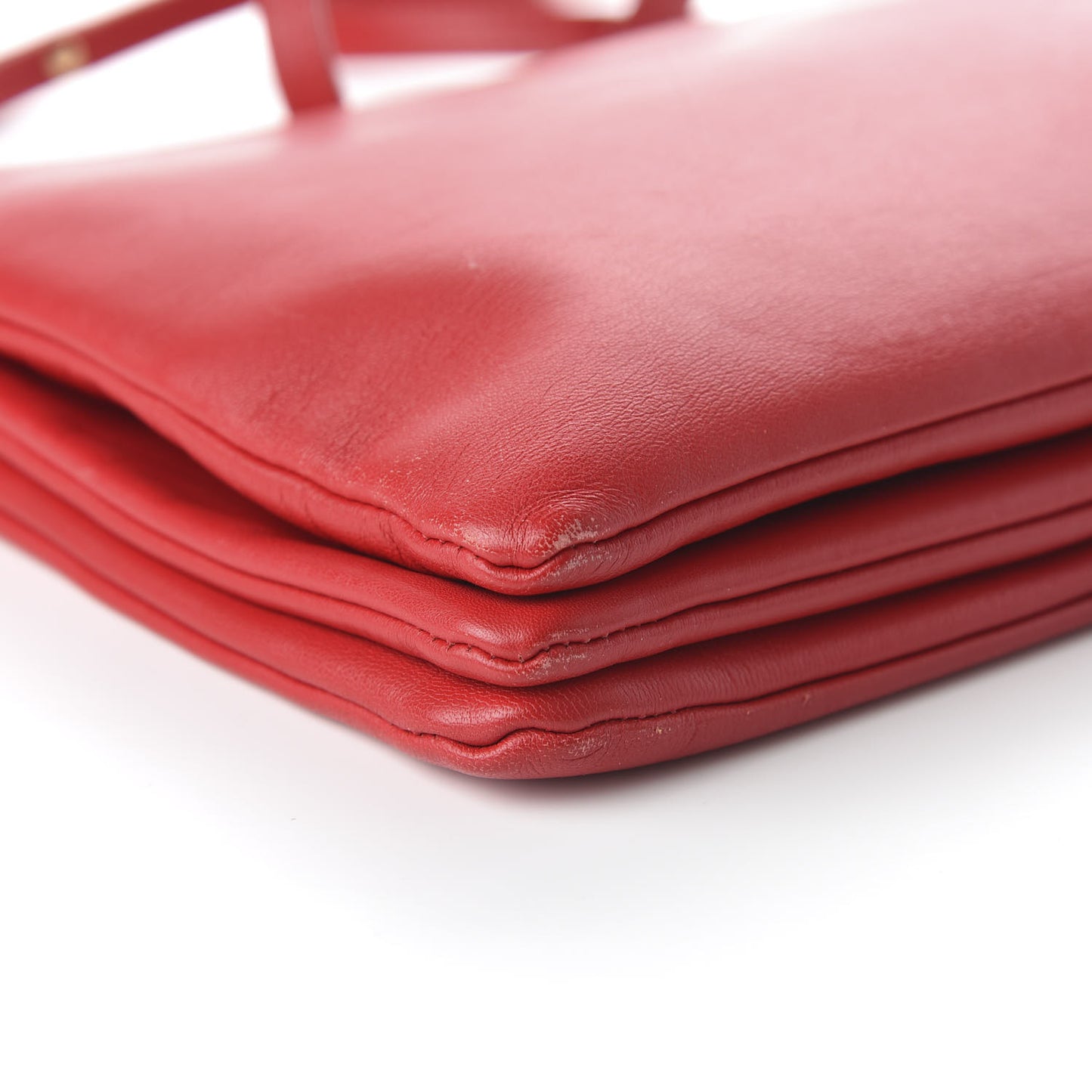 Lambskin Large Trio Crossbody Bag Red