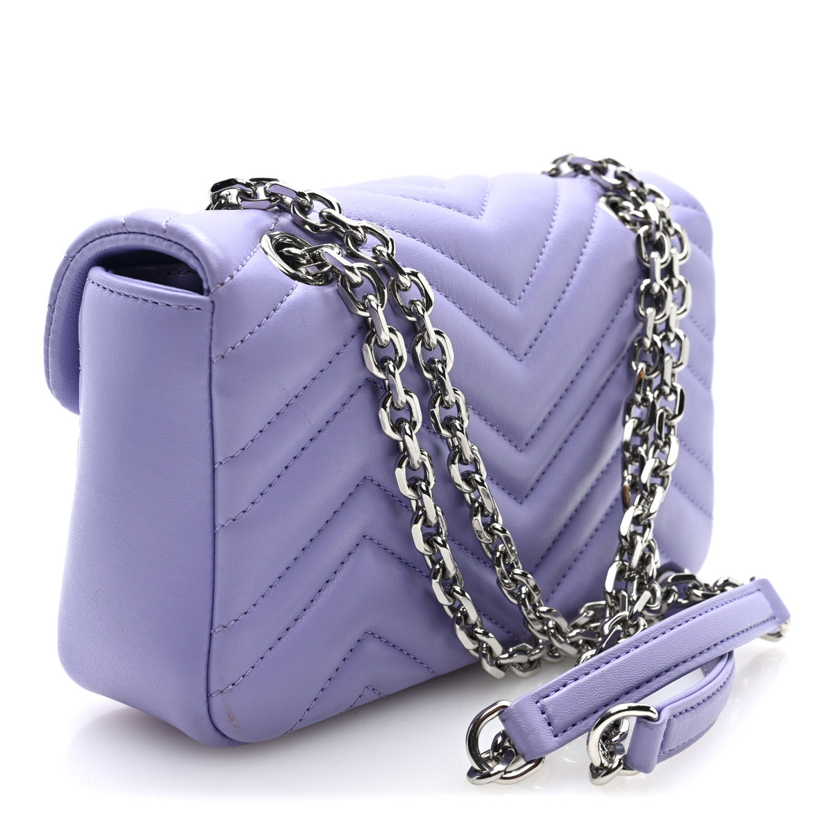 Gucci Lambskin Matelasse Small GG Marmont Shoulder Bag Lapis 3 of 10