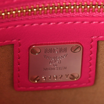 MCM Visetos Mini Patricia Satchel Pink 6 of 8