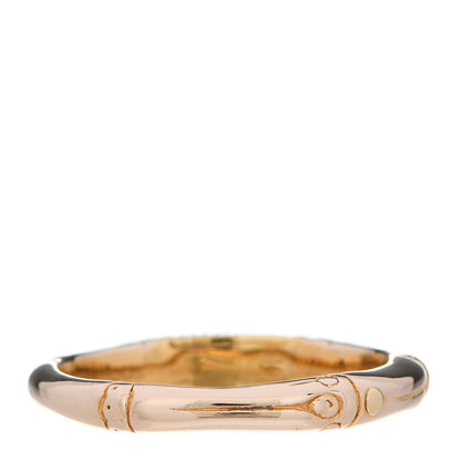 John Hardy 18K Yellow Gold Diamond Bamboo Slim Band Ring 56 7.5 3 of 5
