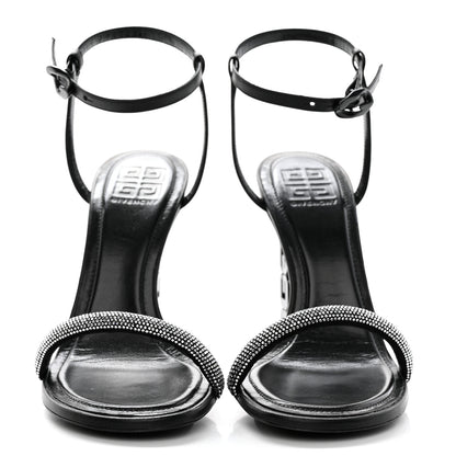 Givenchy Smooth Nappa Crystal G Cube 105mm Sandals 38.5 Black Silvery 2 of 8