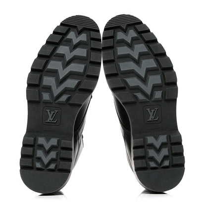 Louis Vuitton Calfskin Damier Graphite Oberkampf Ankle Boots 8 Black 3 of 4