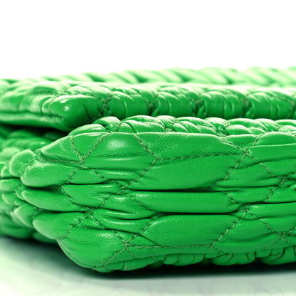 Miu Miu Nappa Matelasse Crystal Flap Clutch Green 6 of 8