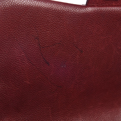 Chanel Caviar Quilted Medium Rock In Rome Single Flap Dark Red 9 of 17