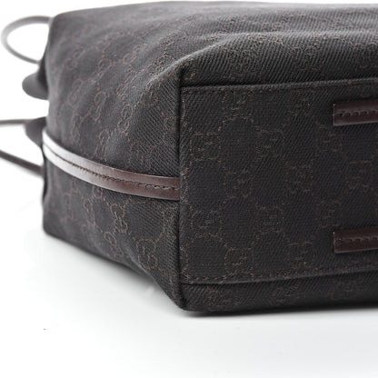 Gucci Denim Monogram Tote Dark Brown 10 of 12