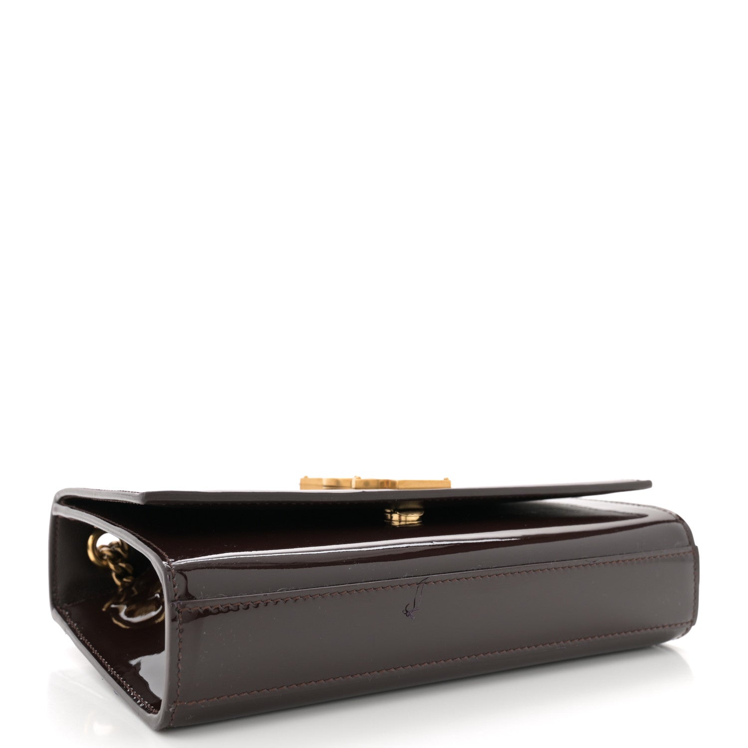 Saint Laurent Patent Small Monogram Kate Satchel Spicy Chocolate 4 of 13