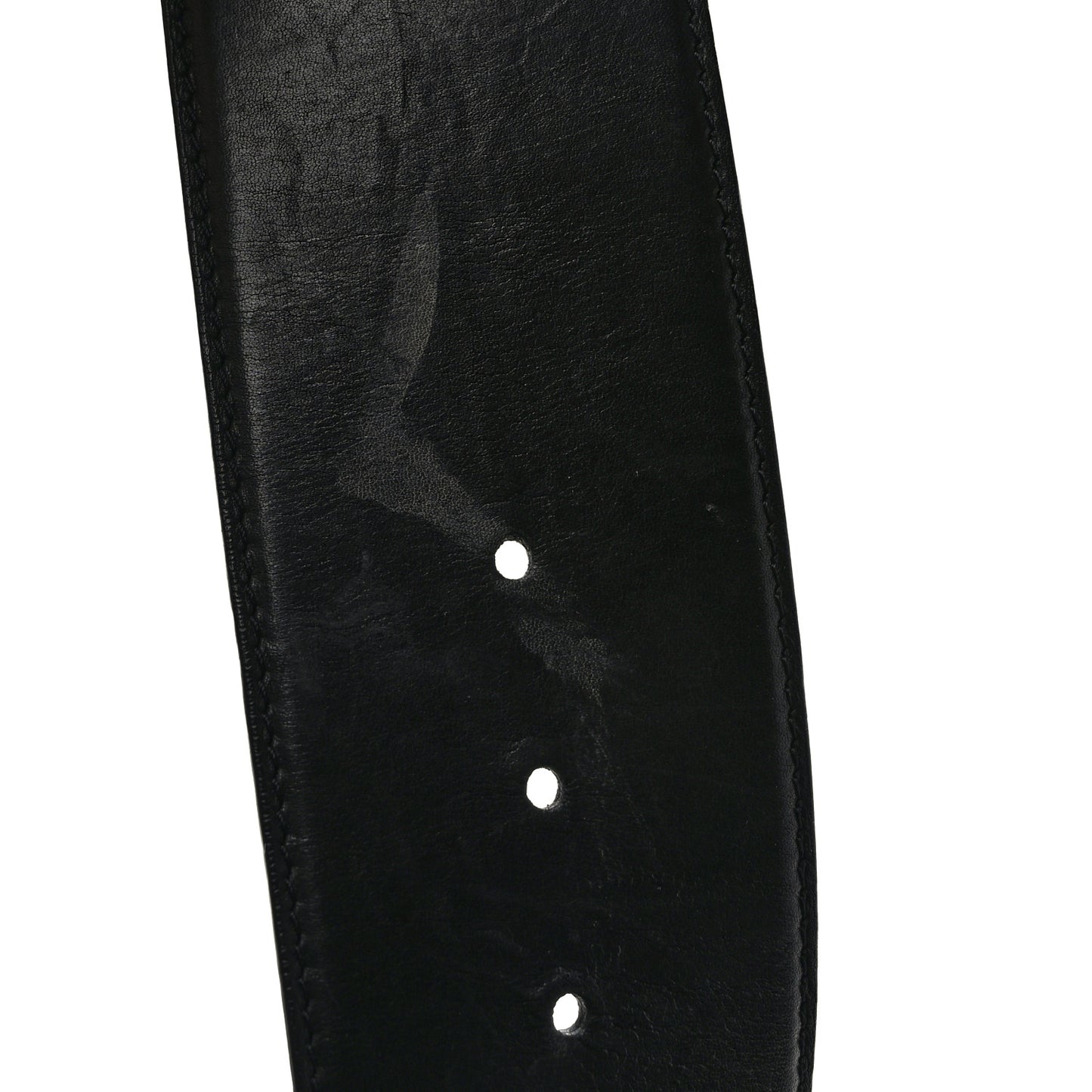 Calfskin LV Initiales Clous Belt 75 30 Black Gold