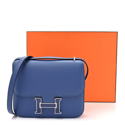 Hermes Epsom Enamel Constance 18 Bleu France 11 of 11