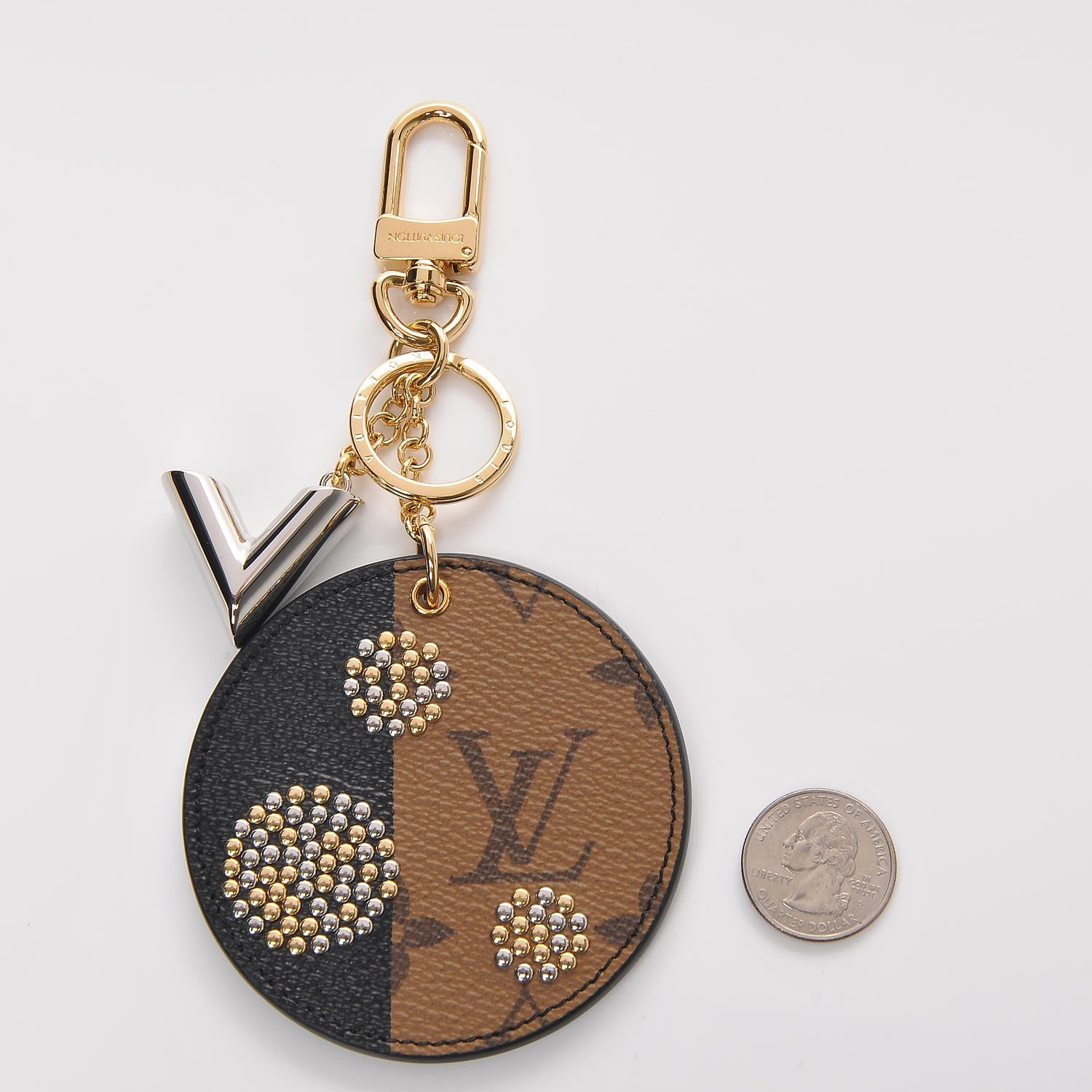 Louis Vuitton Reverse Monogram Night Lights Bag Charm Key Ring 2 of 4