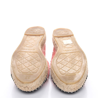 Chanel Suede Pearl CC Espadrilles 39 Pink 5 of 11
