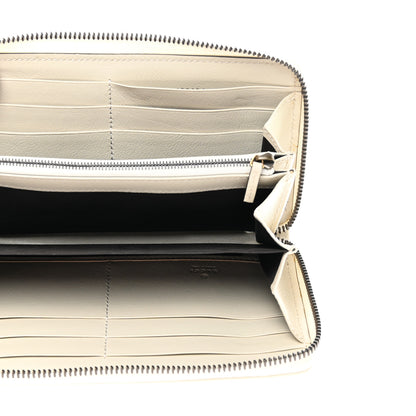 Gucci Wonka Grain Calfskin Diana Zip Around Continental Wallet Mystic White 5 of 8