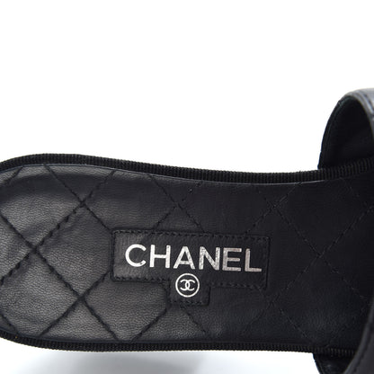 Chanel Lambskin Quilted Wooden Mules 38.5 Black 8 of 11
