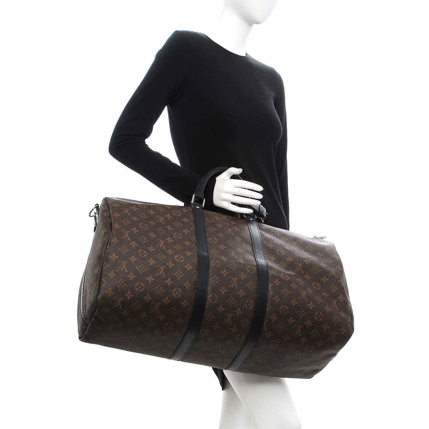Louis Vuitton Monogram Macassar Keepall Bandouliere 55 3 of 12