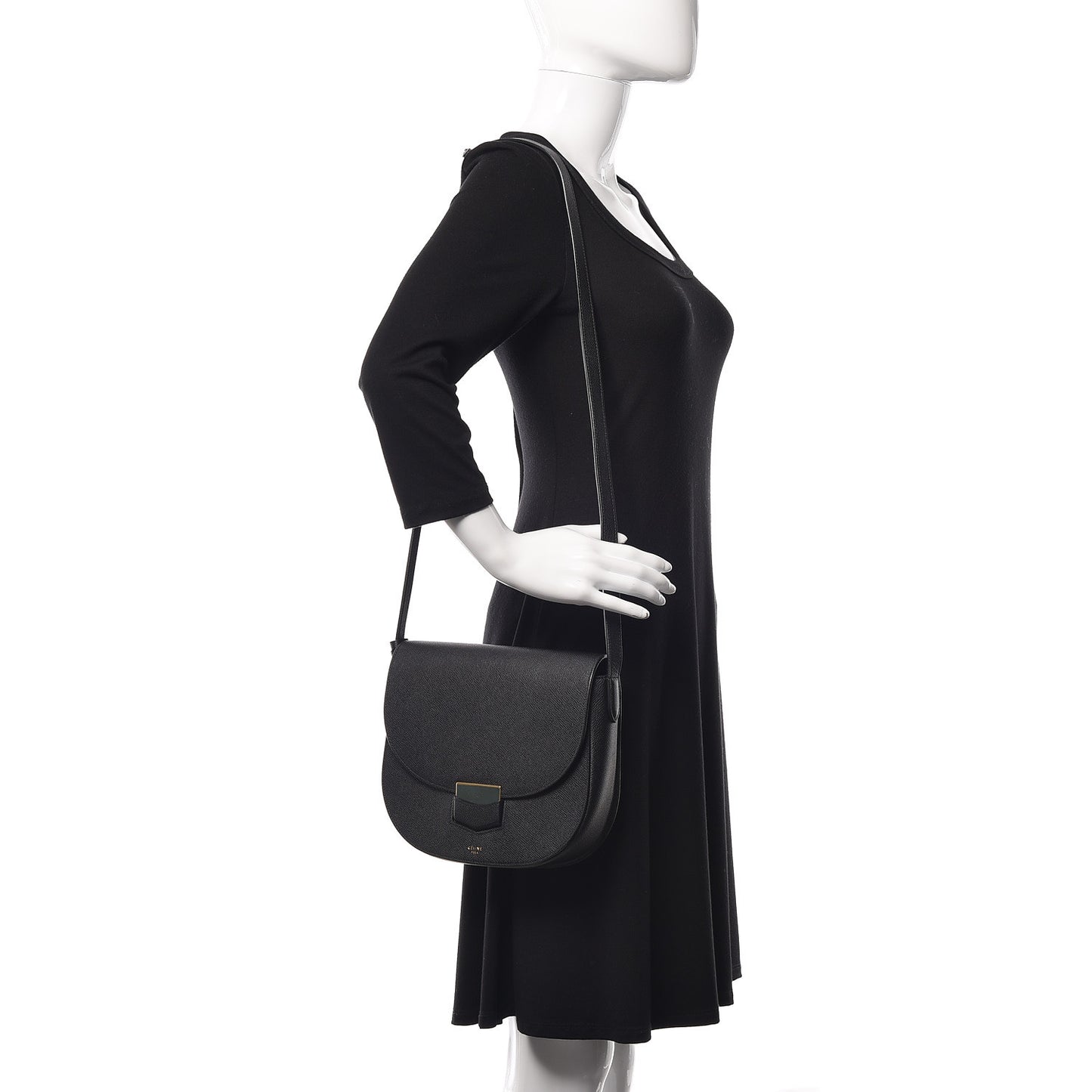 Grained Calfskin Compact Trotteur Black