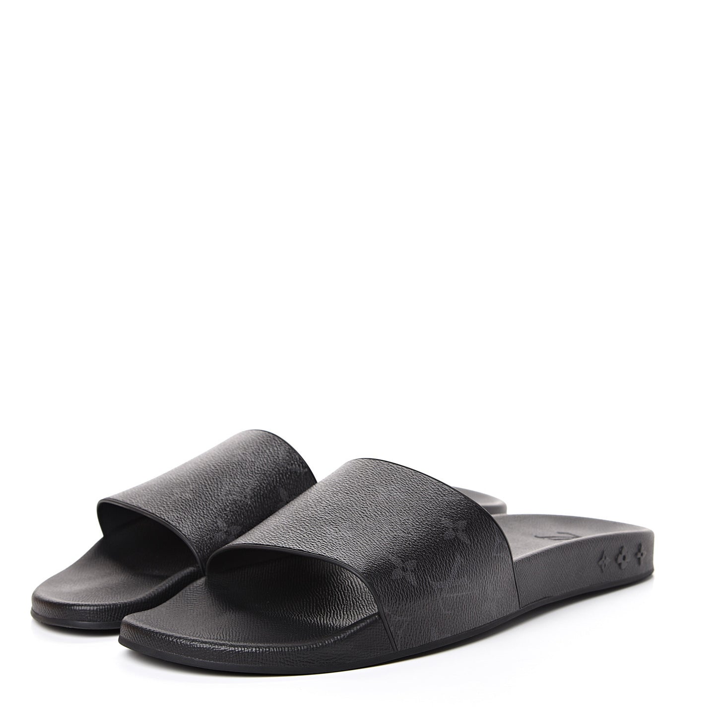 Rubber Monogram Eclipse Mens Waterfront Mules 12 Black