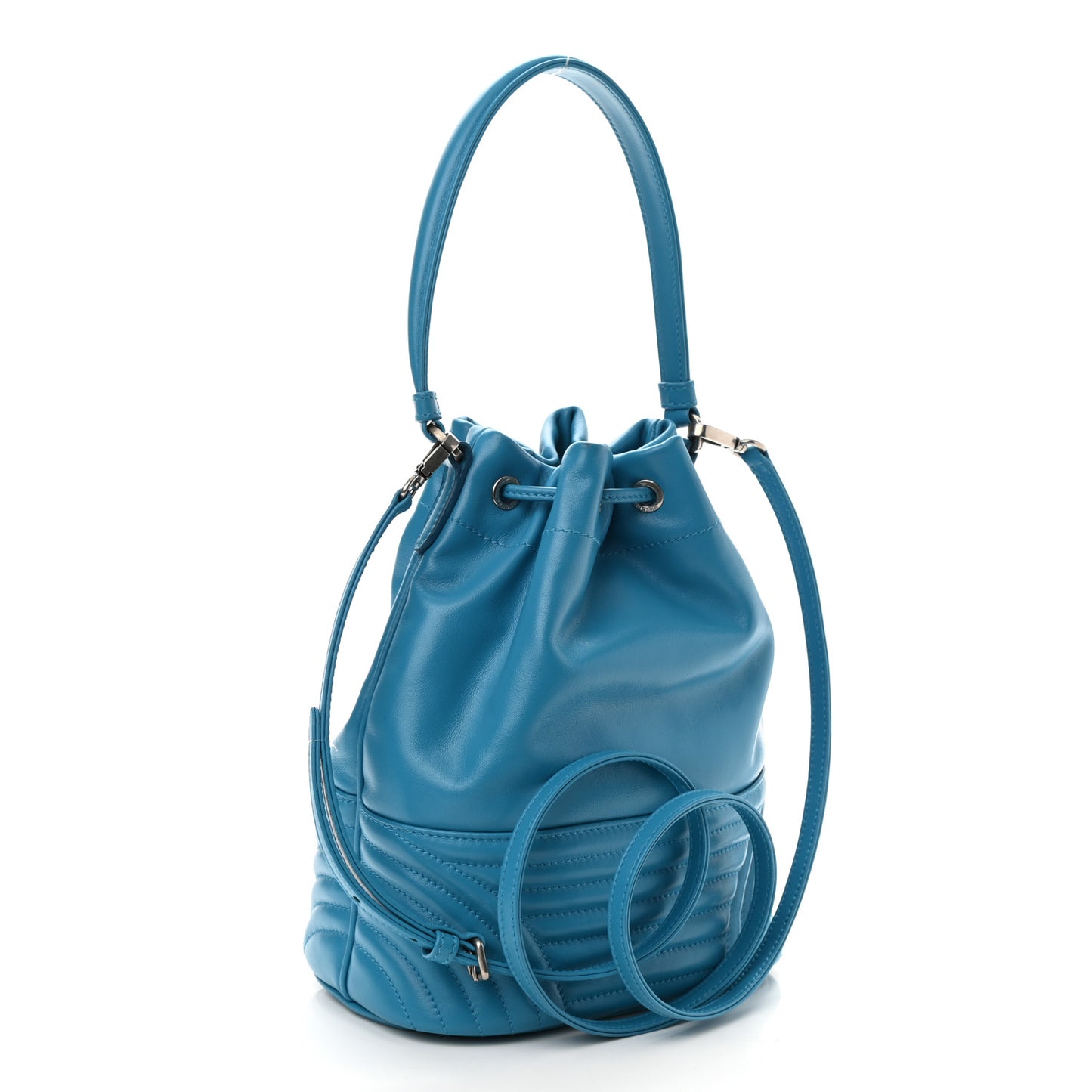 Soft Calfskin Impunture Diagramme Bucket Bag