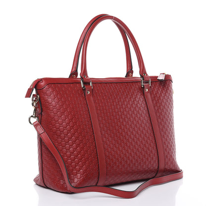 Gucci Soft Microguccissima Medium Zippered Satchel Rosso 4 of 9
