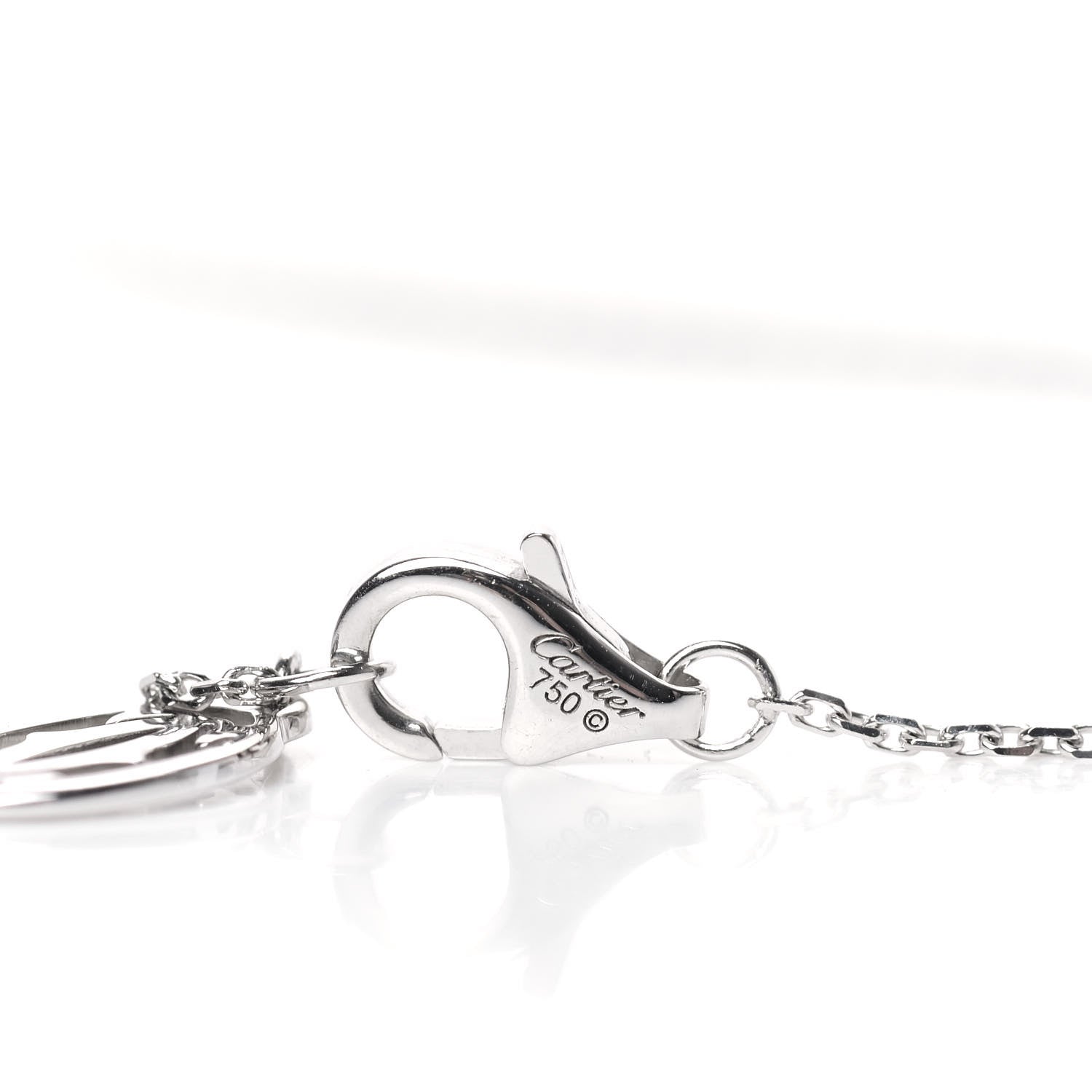 Cartier 18K White Gold Diamond Symbols Cross Pendant Necklace 4 of 6