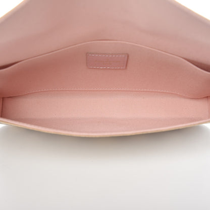 Louis Vuitton Damier Azur Pochette Felicie Chain Wallet Rose Ballerine 5 of 10