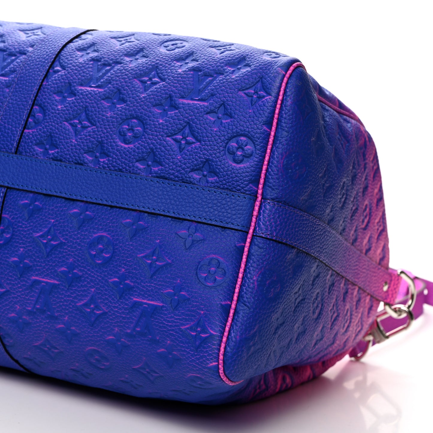 Taurillon Illusion Keepall Bandouliere 50 Bleu Rose
