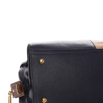 Saint Laurent Calfskin Medium Tri-color Cabas Chyc Navy Mushroom 11 of 13